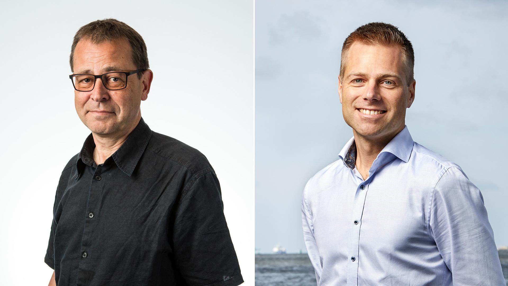Erik Fridell (left), who works with maritime issues at IVL and Martin Carlweitz (right), who works with operations in Liner Service at WALLENIUS SOL.