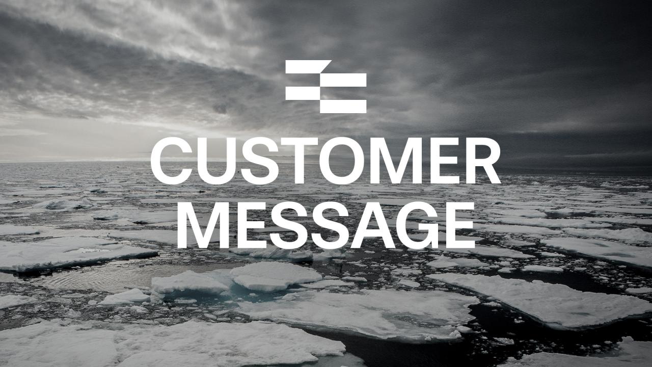 Customer message