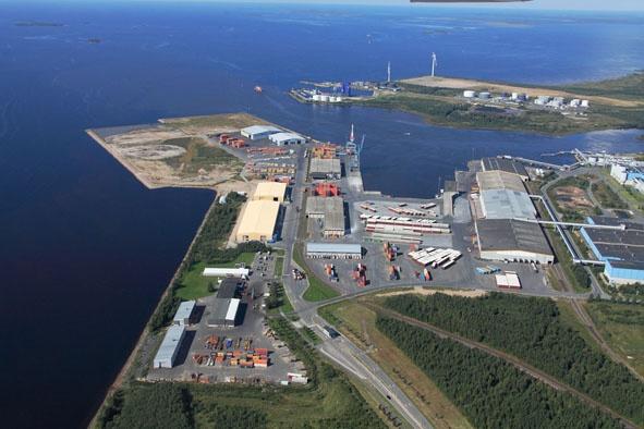 Port of Oulu, aerial photo